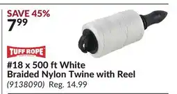 Princess Auto 500 ft White Braided Nylon Twine with Reel offer