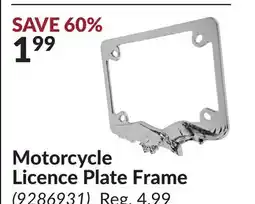 Princess Auto Motorcycle Licence Plate Frame offer