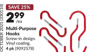 Princess Auto 4 pk Multi-Purpose Hooks offer
