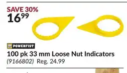Princess Auto 100 pk 33 mm Loose Nut Indicators offer