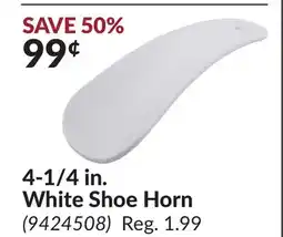 Princess Auto 4-1/4 in. White Shoe Horn offer