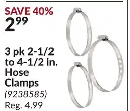 Princess Auto 2-1/2 to 4-1/2 in. Hose Clamps offer