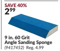Princess Auto 9 in. 60 Grit Angle Sanding Sponge offer