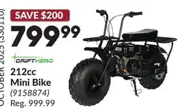 Princess Auto 212cc Mini Bike offer