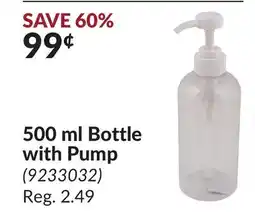 Princess Auto 500 ml Bottle with Pump offer