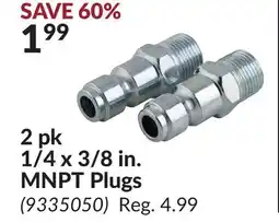 Princess Auto 2 pk 1/4 x 3/8 in. MNPT Plugs offer