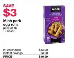 Costco Minh pork egg rolls offer