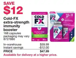 Costco Cold-FX extra-strength immunity booster offer