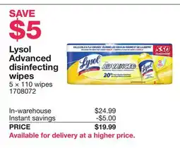 Costco Lysol Advanced disinfecting wipes offer