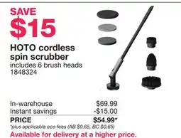 Costco HOTO cordless spin scrubber offer