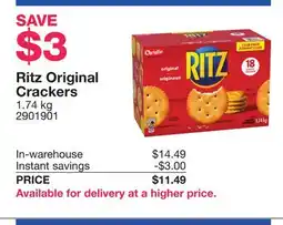Costco Ritz Original Crackers offer