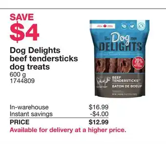 Costco Dog Delights beef tendersticks dog treats offer