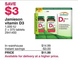 Costco Jamieson vitamin D3 offer