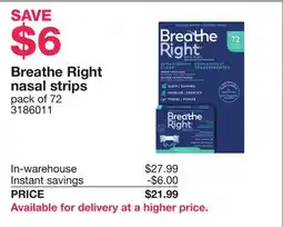 Costco Breathe Right nasal strips offer