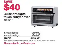 Costco Cuisinart digital touch airfryer oven offer