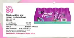 Costco Alani cookies and cream protein shake offer