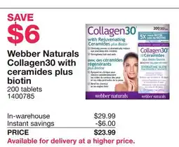 Costco Webber Naturals Collagen30 with ceramides plus biotin offer