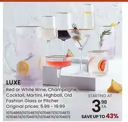 Stokes LUXE Red or White Wine offer