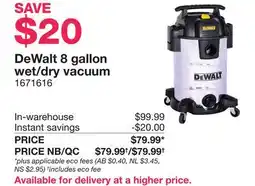 Costco DeWalt 8 gallon wet/dry vacuum offer