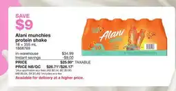 Costco Alani munchies protein shake offer