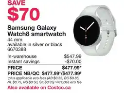 Costco Samsung Galaxy Watch8 smartwatch offer