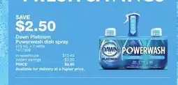 Costco Dawn Platinum Powerwash dish spray offer