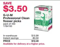 Costco G-U-M Professional Clean flosser offer