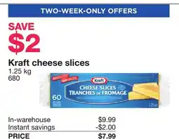 Costco Kraft cheese slices offer