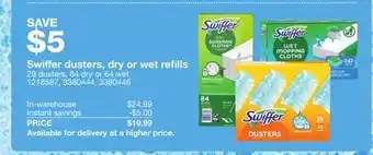 Costco Swiffer dusters, dry or wet refills offer