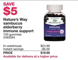 Costco Nature's Way sambucus elderberry immune support offer