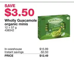 Costco Wholly Guacamole organic minis offer