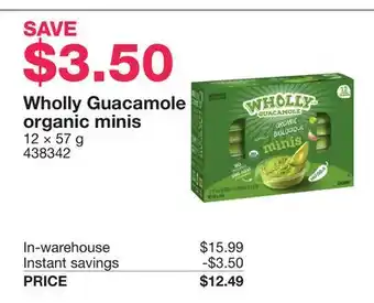 Costco Wholly Guacamole organic minis offer