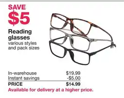 Costco Reading glasses offer