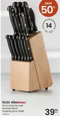 Stokes RODI thinkkitchen 14-Pc Knife Set with Wooden Block offer