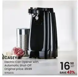 Stokes CASEY Electric Can Opener with Automatic Shut-Off offer
