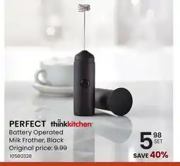 Stokes PERFECT Battery Operated Milk Frother offer