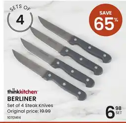 Stokes BERLINER Set of 4 Steak Knives offer