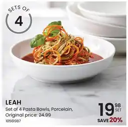 Stokes LEAH Set of 4 Pasta Bowls offer