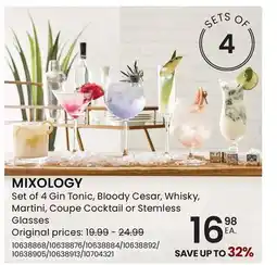 Stokes MIXOLOGY Set of 4 Gin Tonic offer