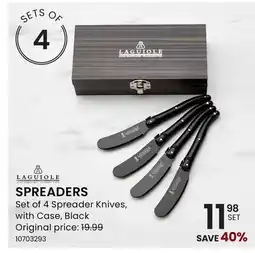 Stokes SPREADERS Set of 4 Spreader Knives offer