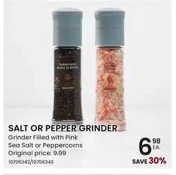 Stokes SALT OR PEPPER GRINDER Grinder Filled with Pink Sea Salt or Peppercorns offer