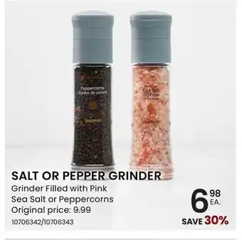 Stokes SALT OR PEPPER GRINDER Grinder Filled with Pink Sea Salt or Peppercorns offer