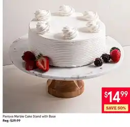 Kitchen Stuff Plus Pavlova Marble Cake Stand with Base offer