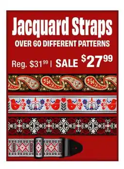 Long & McQuade Jacquard Straps offer