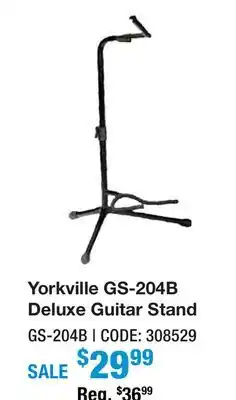 Long & McQuade YORKVILLE GS-204B DELUXE GUITAR STAND offer