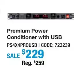 Long & McQuade Premium Power Conditioner with USB offer