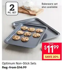 Kitchen Stuff Plus 2 PC. SET Optimum Non-Stick Sets offer