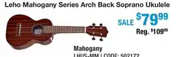 Long & McQuade LEHO MAHOGANY SERIES ARCH BACK SOPRANO UKULELE offer