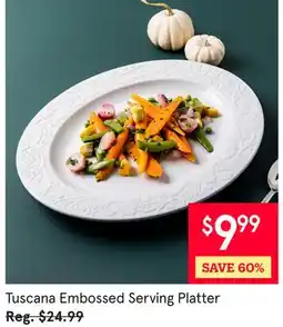 Kitchen Stuff Plus Tuscana Embossed Serving Platter offer