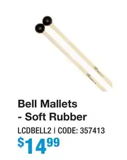Long & McQuade BELL MALLETS - SOFT RUBBER offer